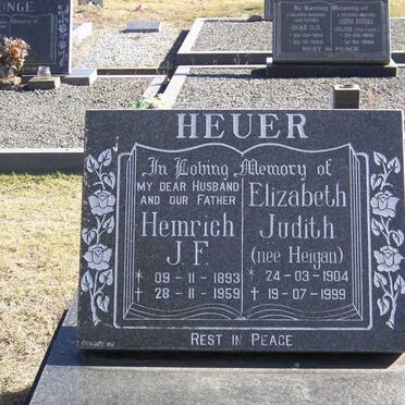 HEUER Heinrich J.F. 1893-1959 &amp; Elizabeth Judith HEIGAN 1904-1999