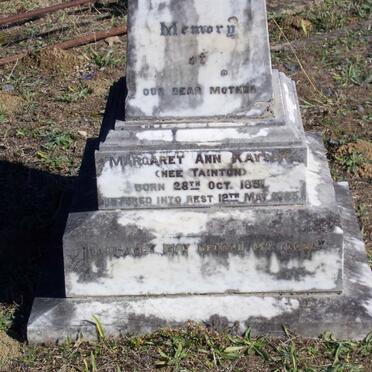 KAYSER Margaret Ann nee TAINTON 1831-1923