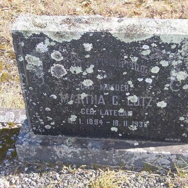 LOTZ Martha C. nee LATEGAN 1894-1939