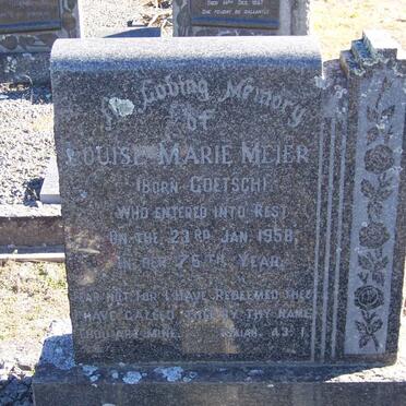 MEIER Louise Marie nee GOETSCH -1958