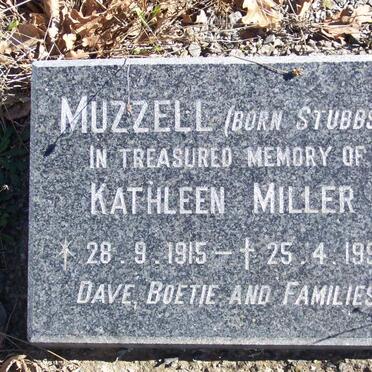 MUZZELL Kathleen Miller nee STUBBS 1915-1994
