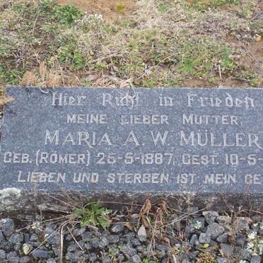 MULLER Maria A.W. nee ROMER 1887-1960