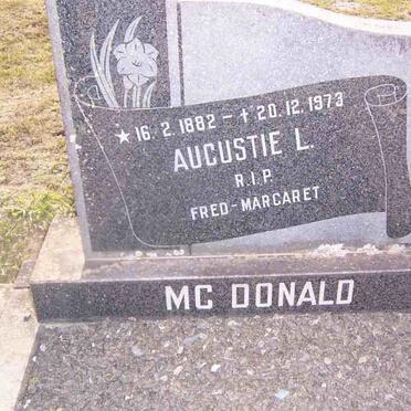McDONALD Augustie L. 1882-1973