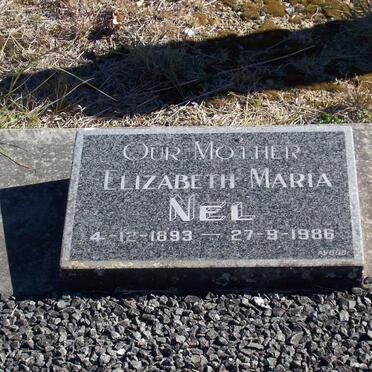 NEL Elizabeth Maria 1893-1986