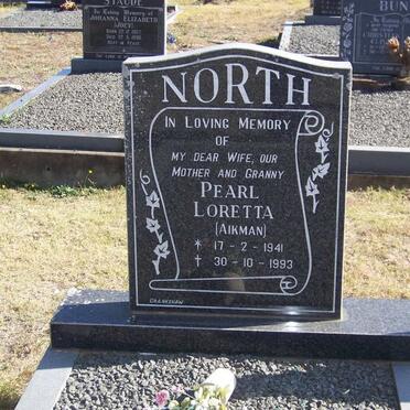 NORTH Pearl Loretta nee AIKMAN 1941-1993