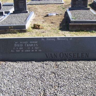 ONSELEN David Charles, VAN 1915-1987