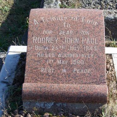PAUL Rodney John 1945-1960