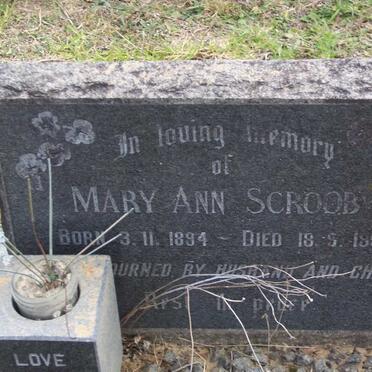 SCROOBY Mary Ann 1894-1954