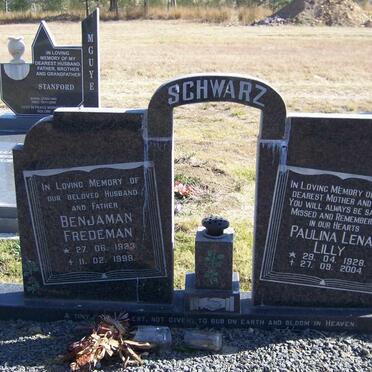 SCHWARZ Benjamin Fredeman 1923-1999 &amp; Paulina Lena Lilly 1928-2004