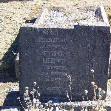 SCHWULST Johanna Caroline nee STEINHOFEL 1884-1926