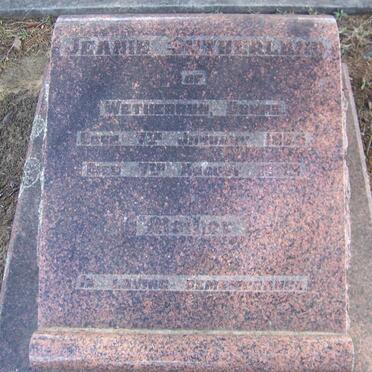 SUTHERLAND Jeanie 1865-1939