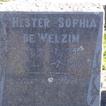 WELZIM Hester Sophia, de 1955-1960