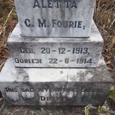 FOURIE Aletta C.M. 1913-1914