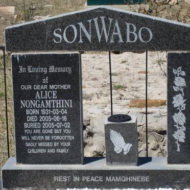 SONWABO Alice Nongamthini 1931-2005