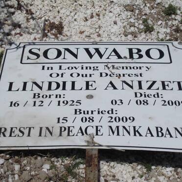 SONWABO Lindile Anizet 1925-2009 