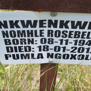 NKWENKWEZI Nomhle Rosebella 1946-2012