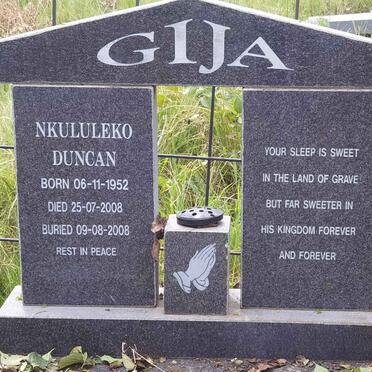 GIJA Nkululeko Duncan 1952-2008