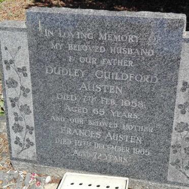 AUSTEN Dudley Guildford -1958 &amp; Frances -1965