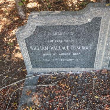 FOXCROFT William Wallace 1868-1940 &amp; Emma Faulkner FITZHENRY 1870-1953 