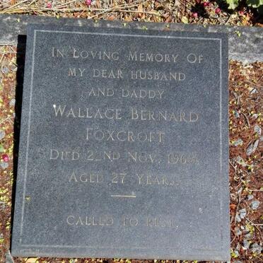FOXCROFT Wallace Bernard -1968