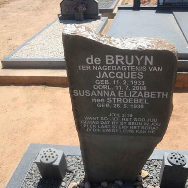BRUYN Jacques, de 1933-2008 &amp; Susanna Elizabeth STROEBEL 1939-