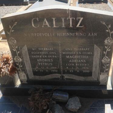 CALITZ Andries Petrus 1919-1992 &amp; Magrietha Adriana BESTER 1926-2010