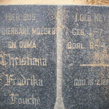 FOUCHE Christiana Fredrika nee KEYSER 1874-1957