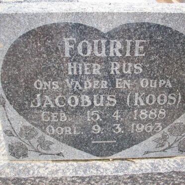 FOURIE Jacobus 1888-1963