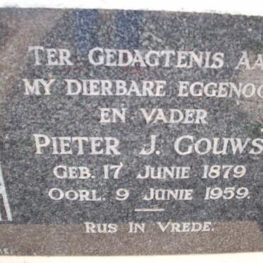 GOUWS Pieter J. 1879-1959