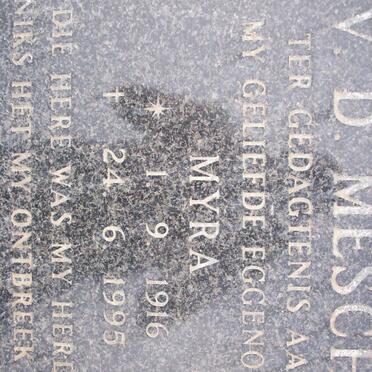 MESCHT Myra, van der 1916-1995