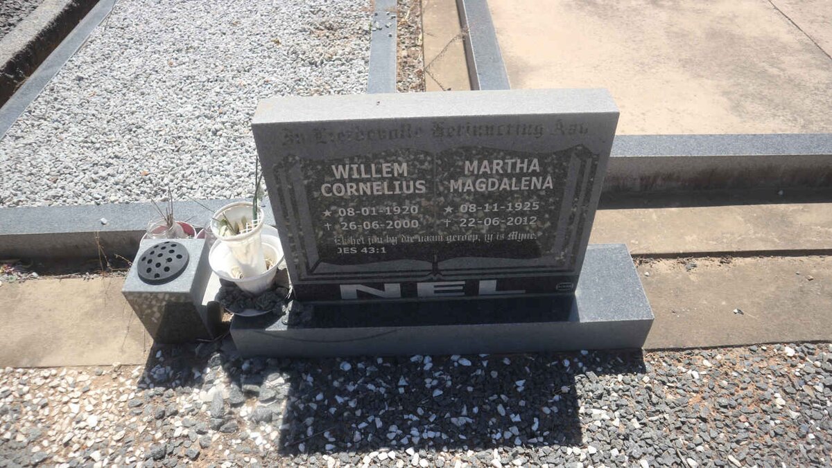 NEL Willem Cornelius 1920-2000 &amp; Martha Magdalena 1925-2012