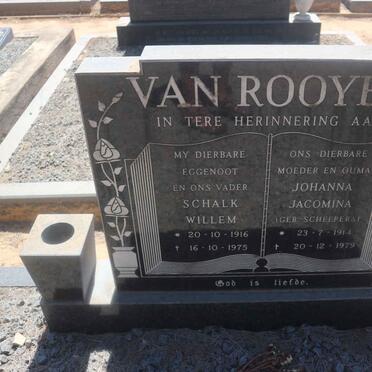 ROOYEN Schalk Willem, van 1916-1975 &amp; Johanna Jacomina SCHEEPERS 1914-1979