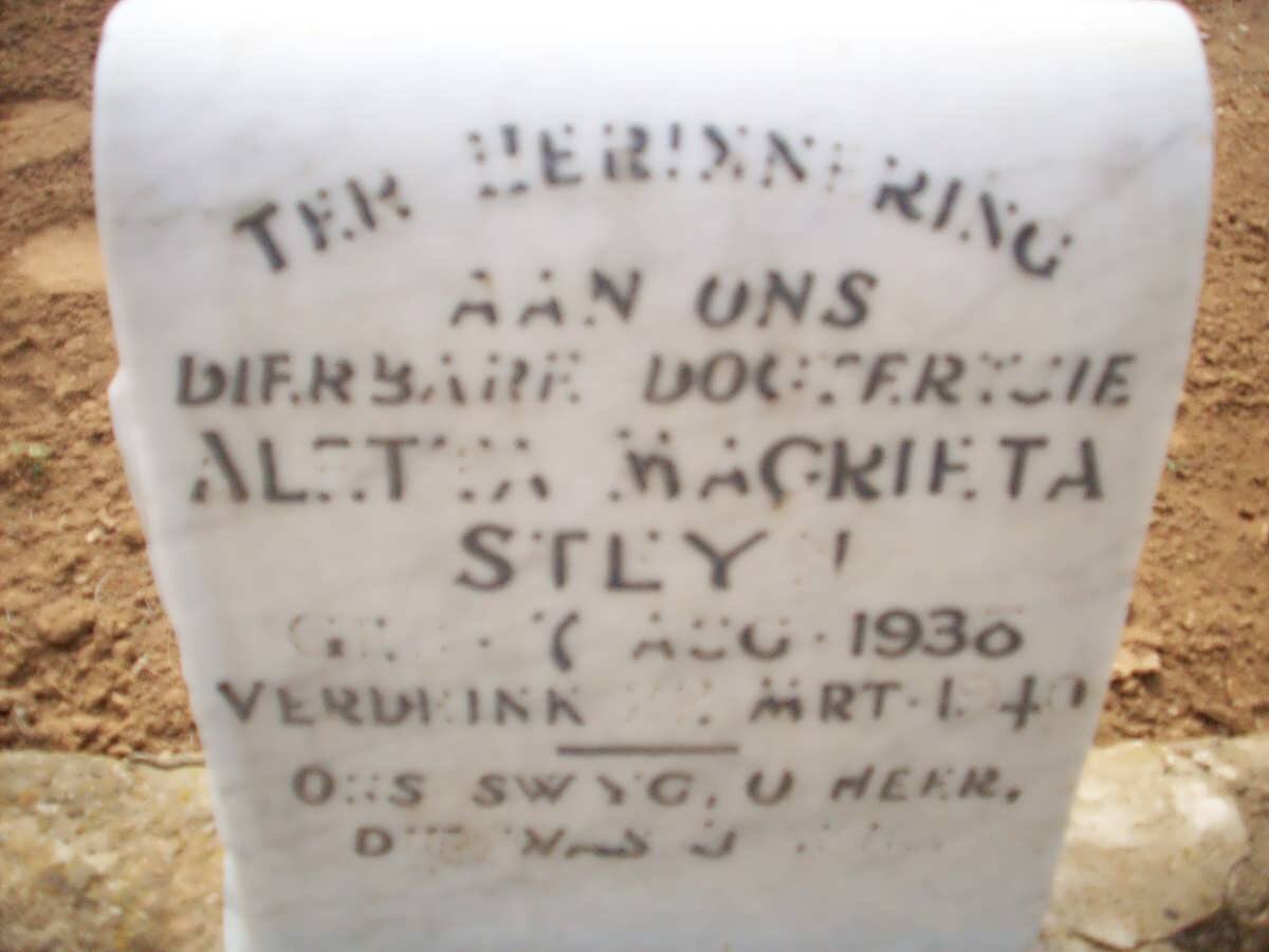 STEYN Aletta Magrieta 1938-1940