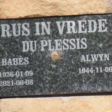 PLESSIS Alwyn, du 1944- &amp; Babes 1936-2021