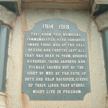 4. Memorial inscription