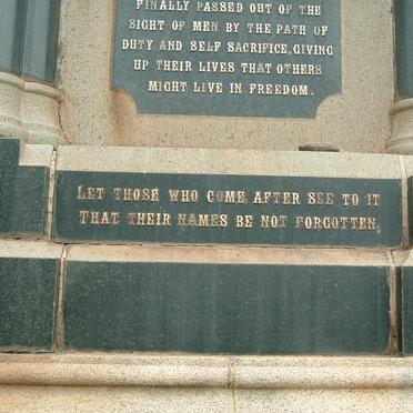 5. Memorial inscription