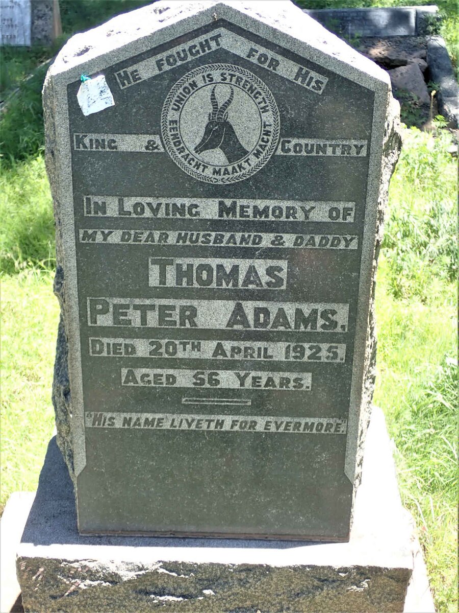 ADAMS Thomas Peter -1925