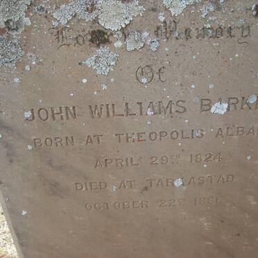 BARKER John Williams 1824-1881