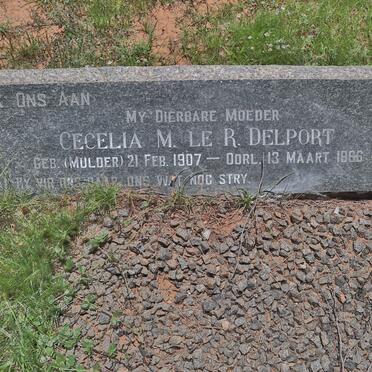 DELPORT Karel J. 1902-1962 &amp; Cecelia M. le R. MULDER 1907-1966