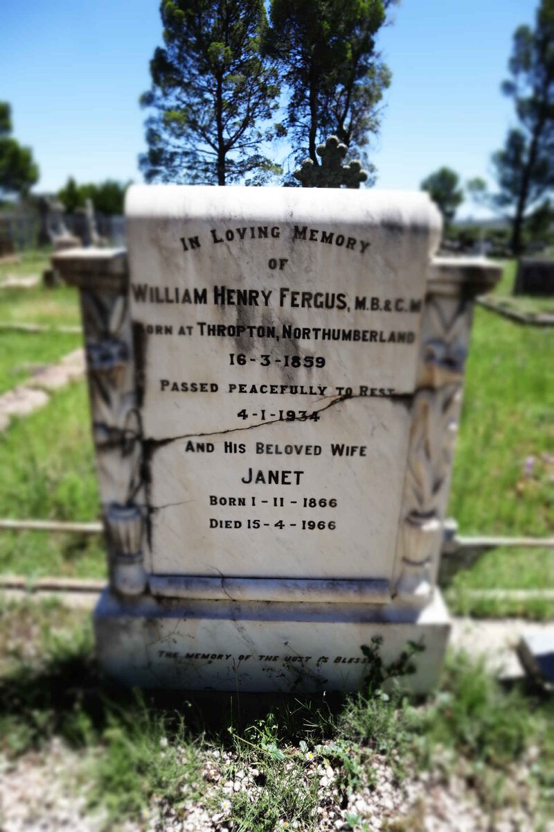 FERGUS William Henry 1859-1934 &amp; Janet 1866-1966