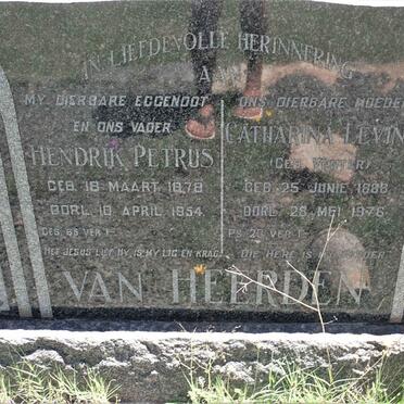 HEERDEN Hendrik Petrus 1878-1954 &amp; Catharina Levina VENTER 1888-1976