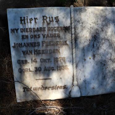 HEERDEN Johannes Frederik, van 1876-1936