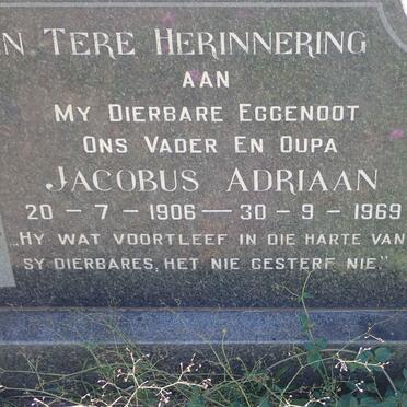 JONKER Jacobus Adriaan 1906-1969 &amp; Adina Gezina 1911-1994