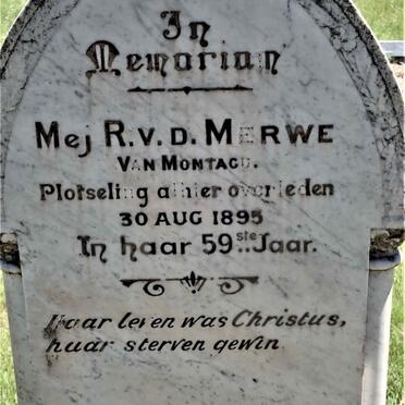 MERWE R., v.d. -1895