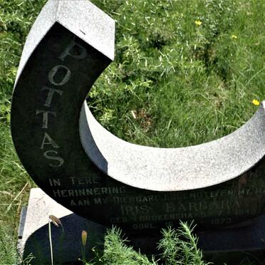 POTTAS Iris Barbara nee BROKENSHA 1949-1973