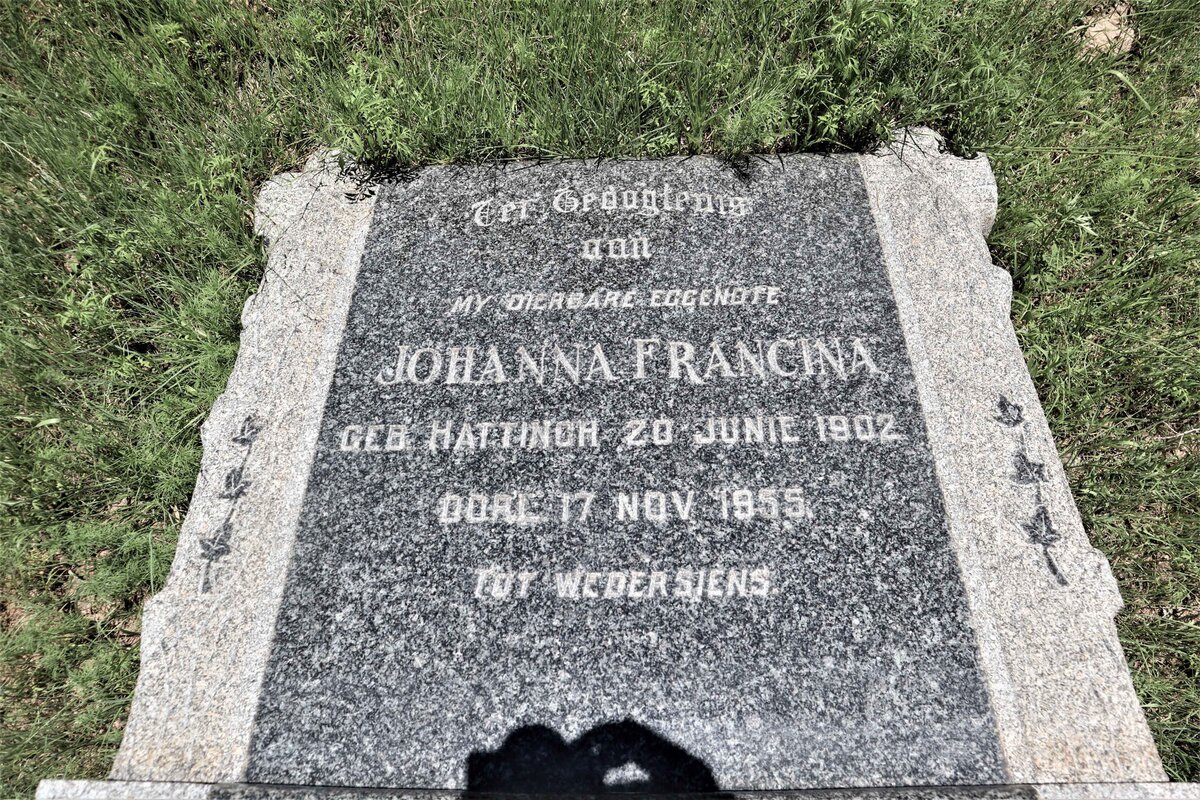 PLESSIS Johanna Francina, du nee HATTINGH 1902-1955