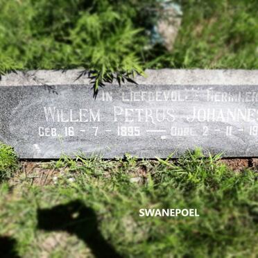 SWANEPOEL Willem Petrus Johannes 1895-1956 &amp; Christina Frederika Maria DE WILZEM 1907-1966
