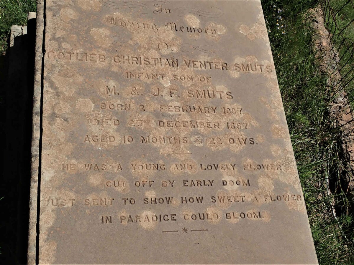 SMUTS Gotlieb Christian Venter 1887-1887