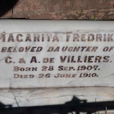 VILLIERS Magarita Fredrika, de 1907-1910