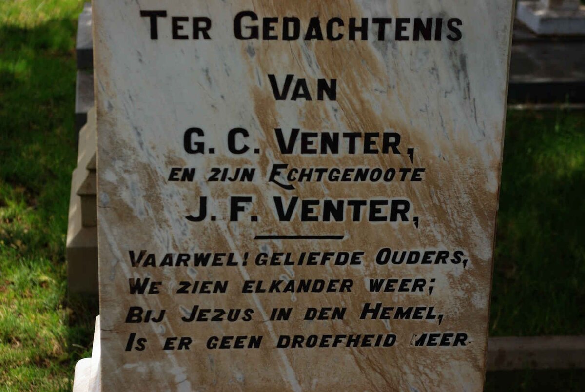 VENTER G.C. 1823-1902 &amp; J.F. HATTINGH 1841-1908